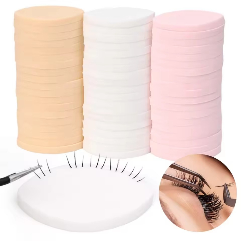 Eyelash Extension Maps - 100/20pcs Reusable False Eyelash Pads Sponge