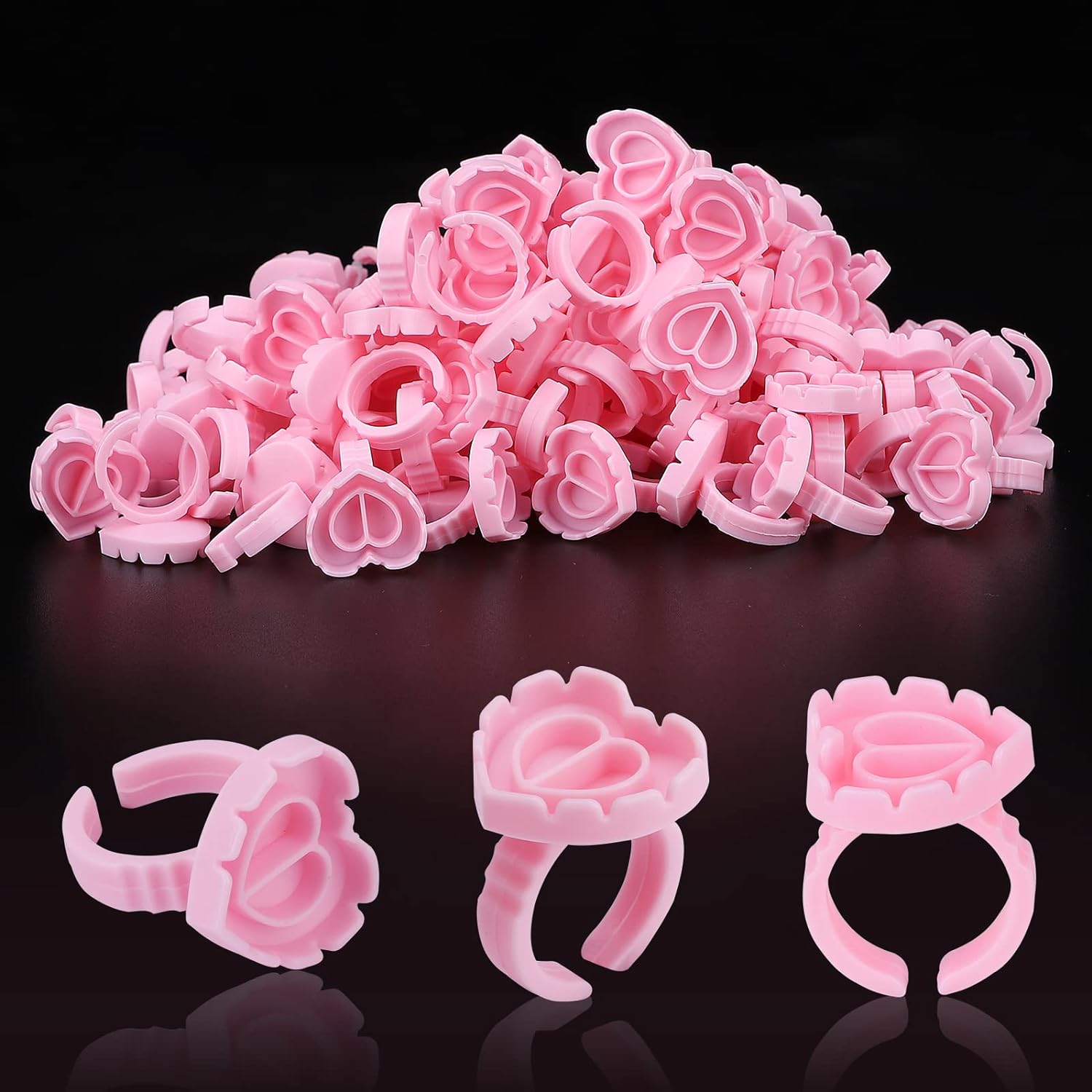 Lash Mapping Sticker - 100 PCS Disposable Heart-shaped Plastic Glue