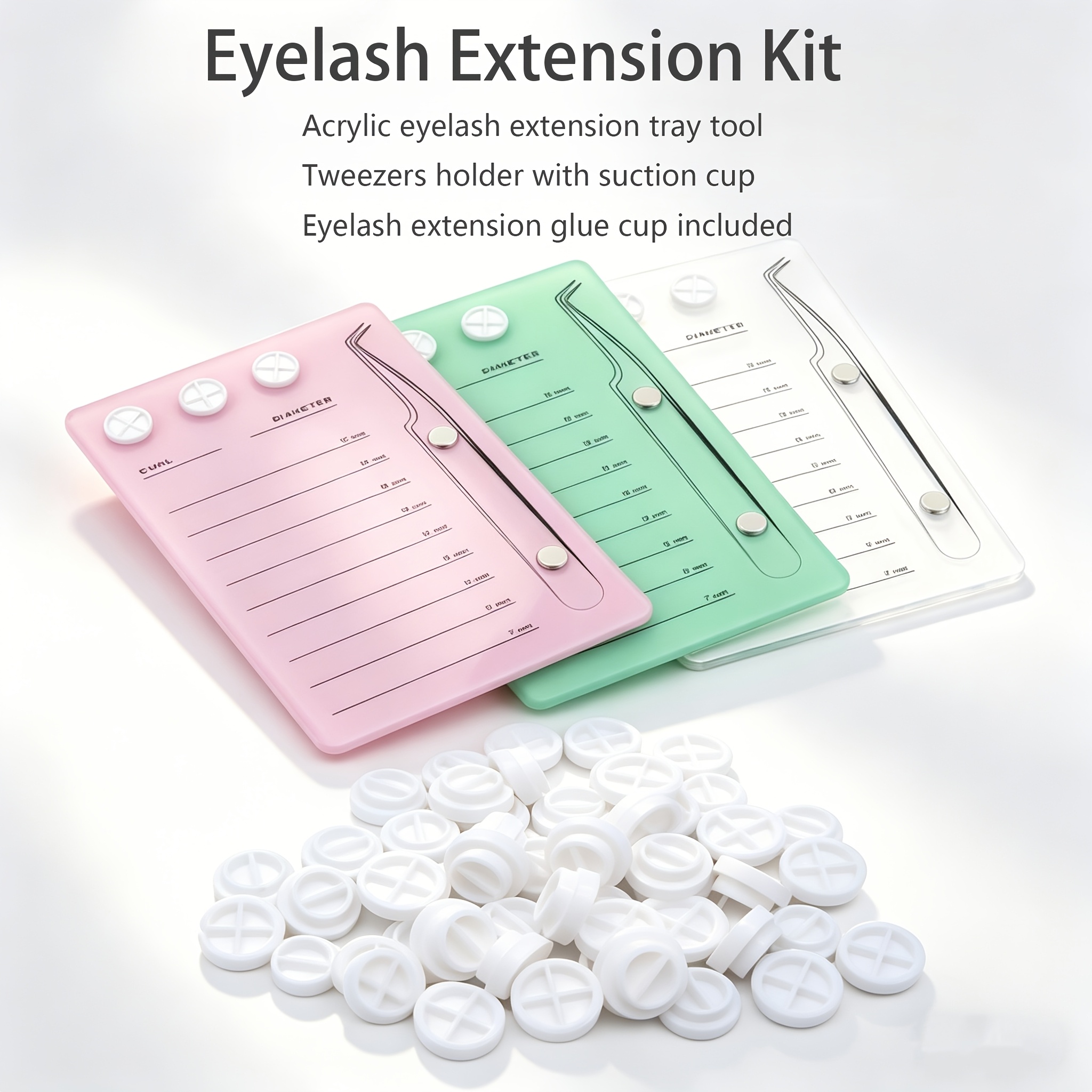 Eyelash Extension Maps - Magnetic Acrylic Eyelash Extension Pallet Lash