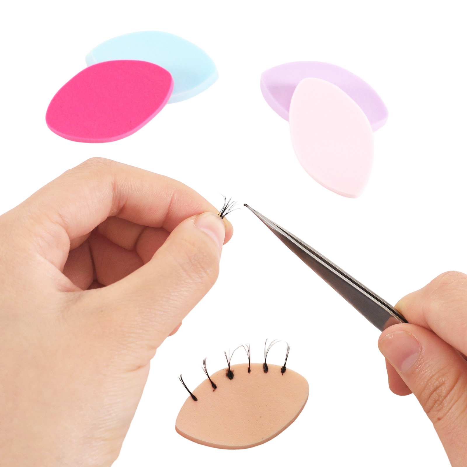 Eyelash Extension Maps - Lash Sponges for Practice, Disposable Makeup