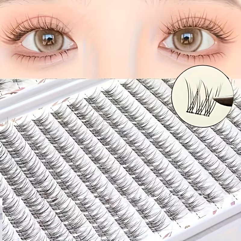 Eyelash Extension Doll Eye - False eyelash cluster kit - 384