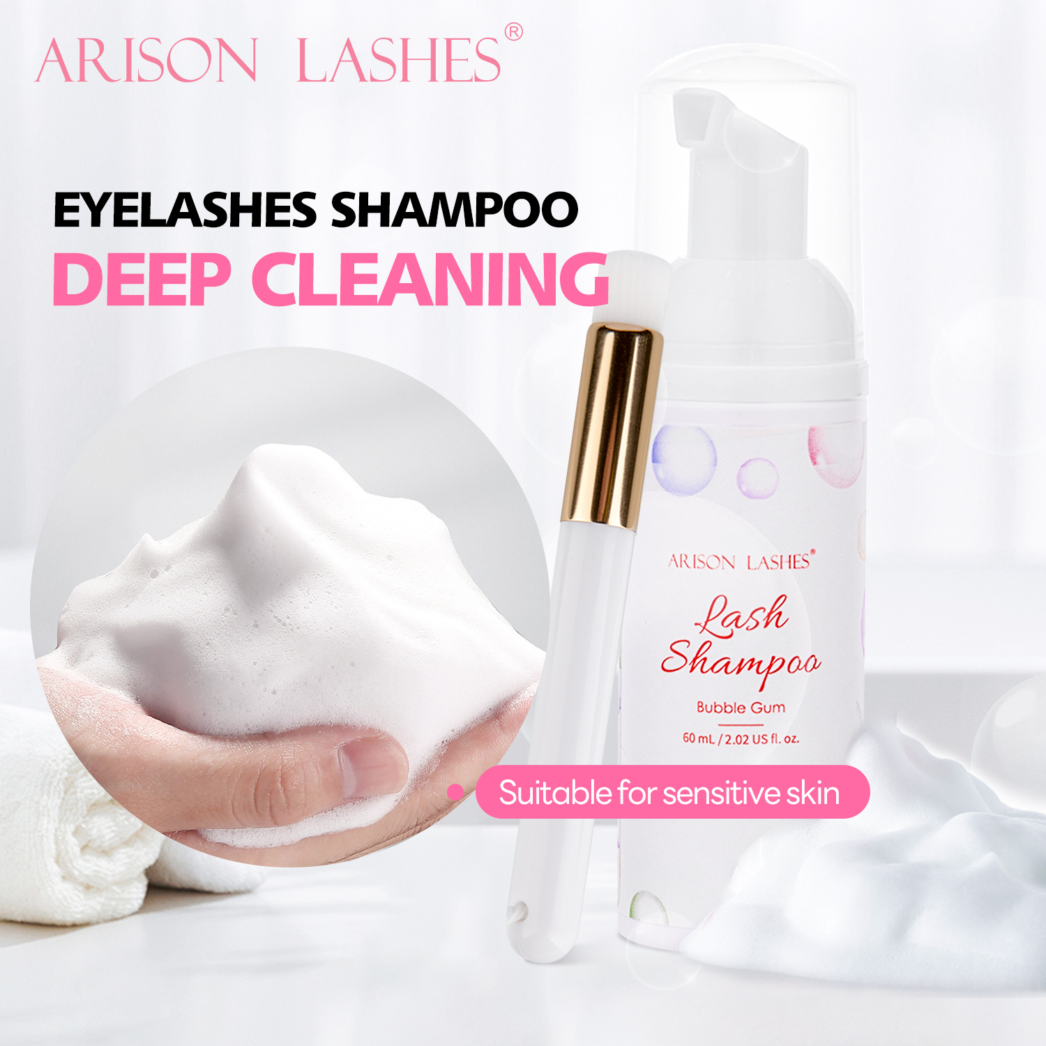 ARISON 60ml Eyelash Extensions - Eyelash Extension Wash Kit avis et prix