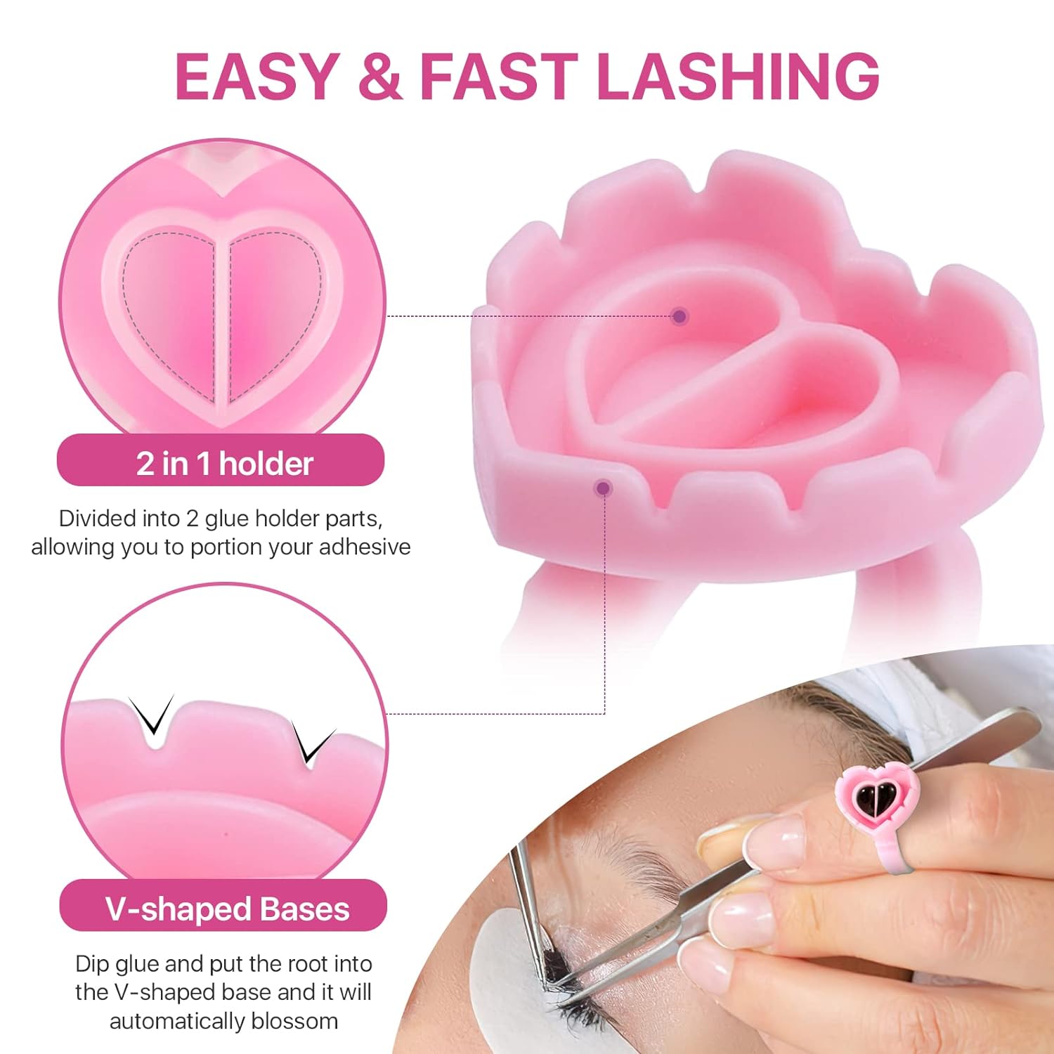 100 PCS Disposable Heart-shape - Lash Mapping Sticker avis et prix