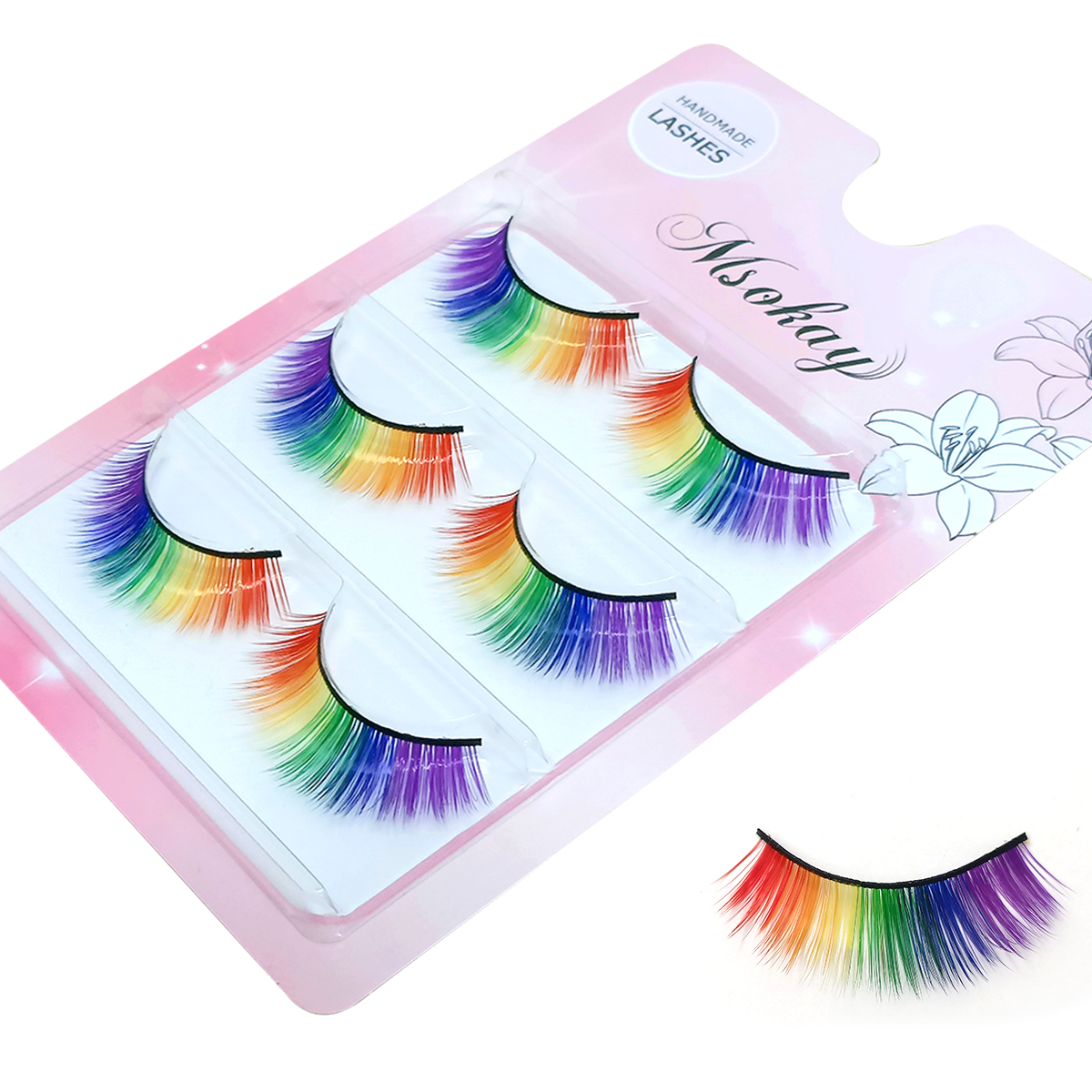 3 Pairs 3D Fluffy Colorful Eye - Eyelash Extension Doll Eye avis et prix