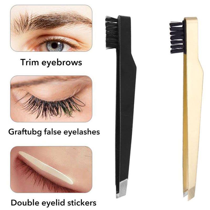 1PC Stainless Steel Eyebrow Tw - Eyelash Extension For No Eyelid avis et prix