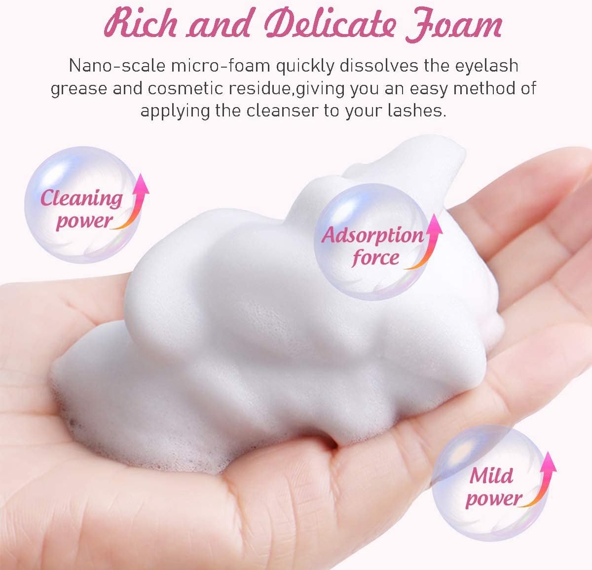 50ML Eyelash Extension Cleanse - Eyelash Extension Wash Kit avis et prix