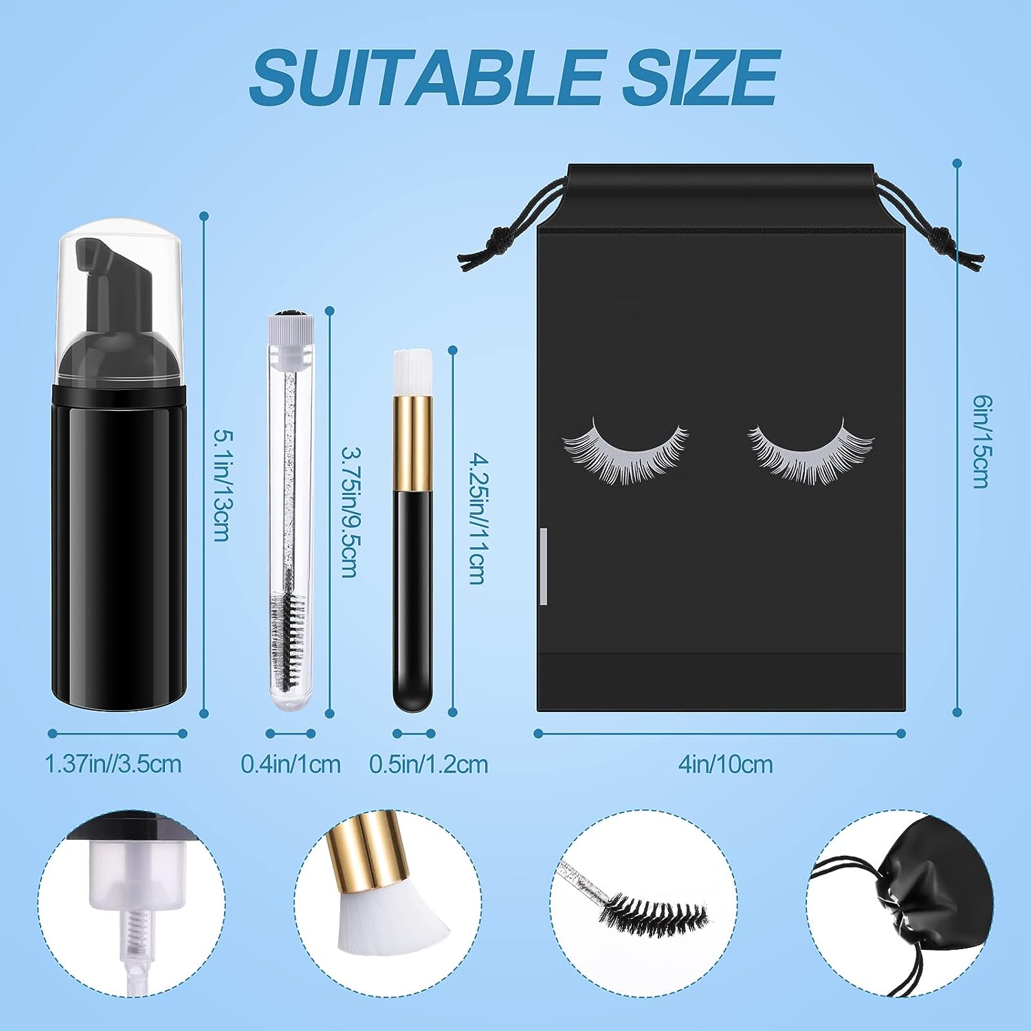 Eyelash Cleaning Set Lash Sham - Eyelash Extension Wash Kit avis et prix