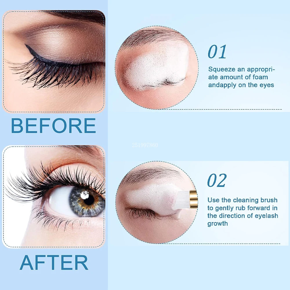 50/25Pcs Eyelash Extension Rem - Eyelash Extension Wash Kit avis et prix