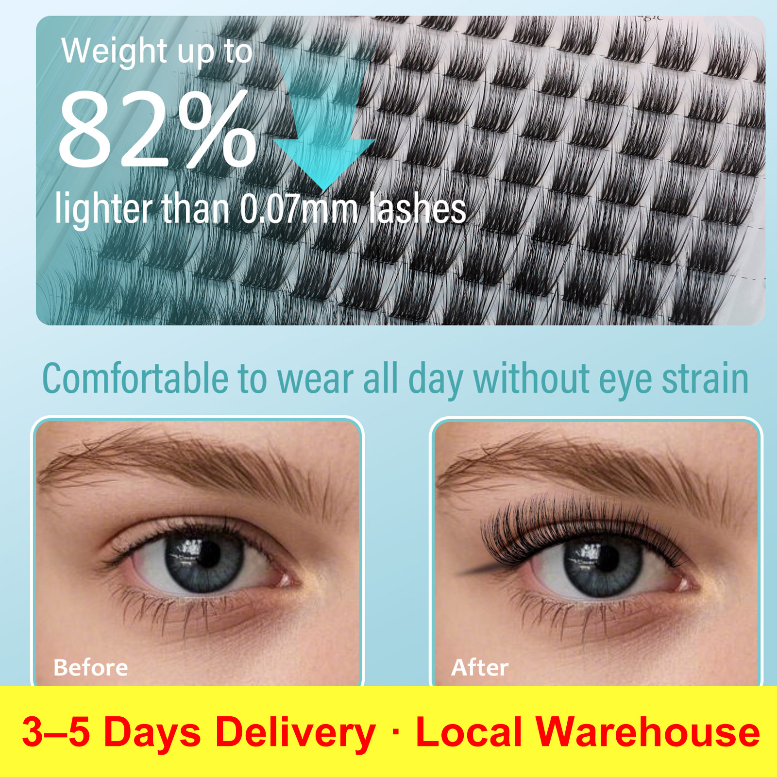 Mscici Lashes Clusters Curl 3D - Eyelash Extension Doll Eye avis et prix