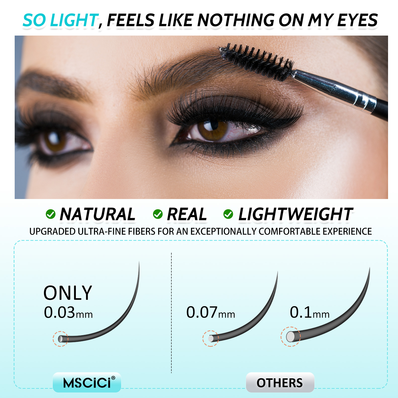 Mscici Lashes Clusters Curl 3D - Eyelash Extension Doll Eye avis et prix